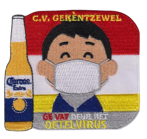carnaval emblemen carnavals embleems bestellen laten maken bestellen mondkapje corona bier