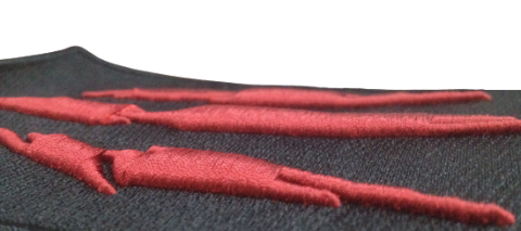 emblems with 3d embroidery puff embroidery emblems-embroided-patches custom-made embroidery foam 3