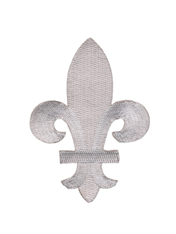 insigne emblemen badges scouting speltakteken insignes laten-maken kopen franse-lelie zilver-grijs