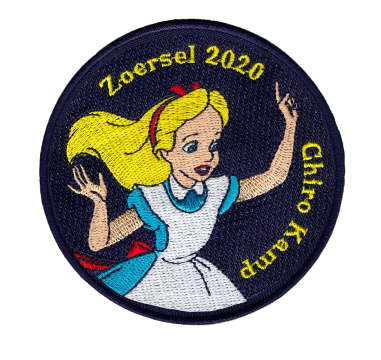 scouting speltakteken insignes badges emblemen chiro laten-maken kopen zoka zomerkamp alice-in-wonderland